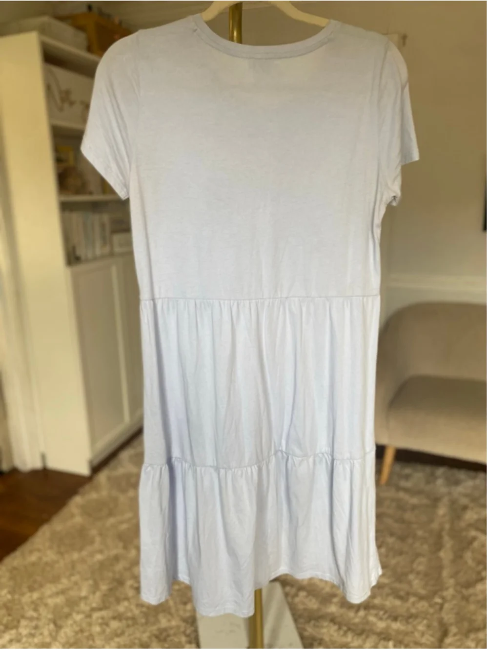 J. Crew Light Blue Cotton Babydoll Dress Quiet Luxury Clean Girl Preppy Classic - Picture 3 of 6